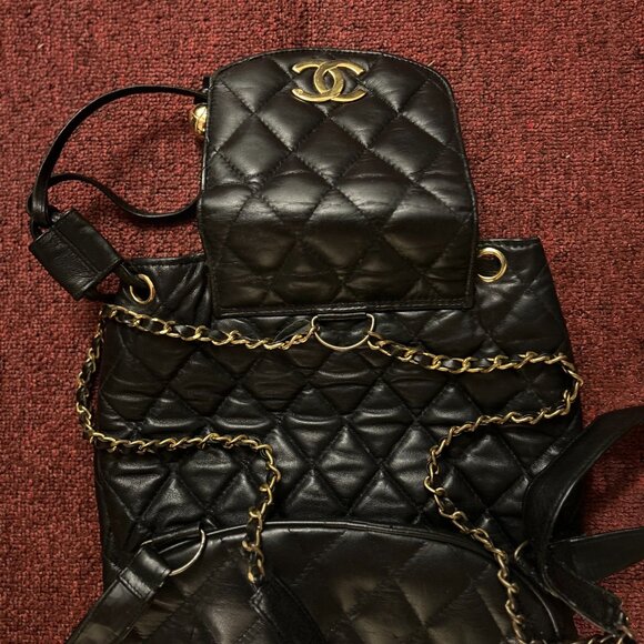 Chanel Black Quilted Lambskin Medium Backpack - Picture 3 of 3